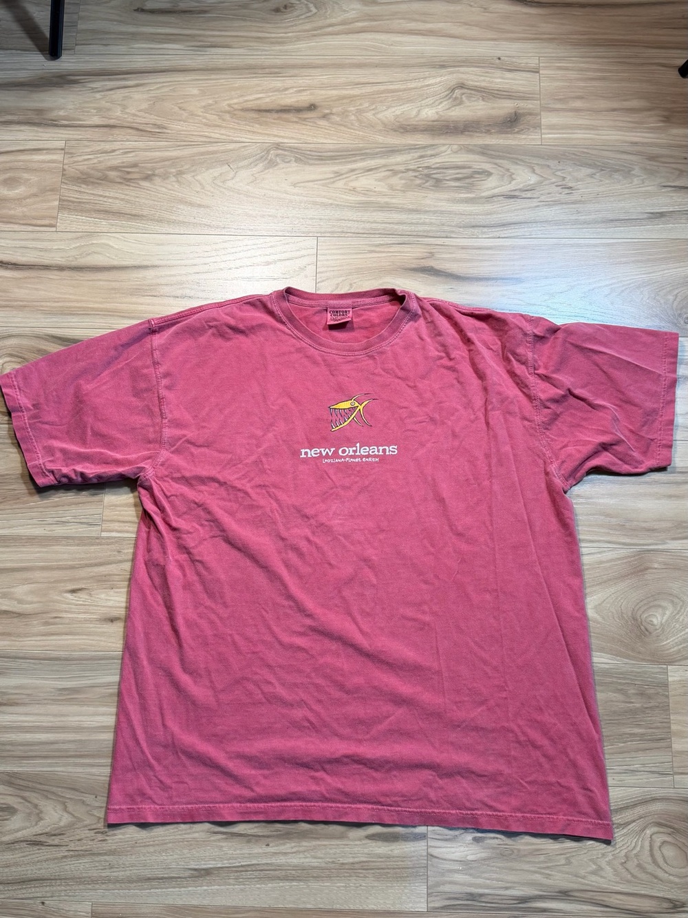 Comfort Colors New Orleans Cotton T-Shirt with Yellow Fish Graphic